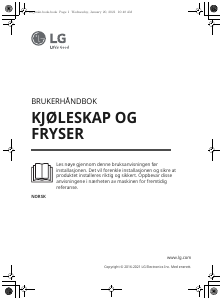 Bruksanvisning LG GSX961MCCE Kjøle-fryseskap