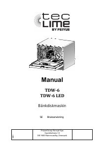 Bruksanvisning TecLime TDW-6 Diskmaskin