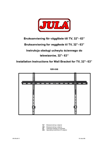 Bruksanvisning Jula 929-048 Veggfeste