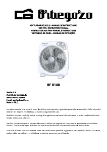 Manual Orbegozo BF 1030 Fan