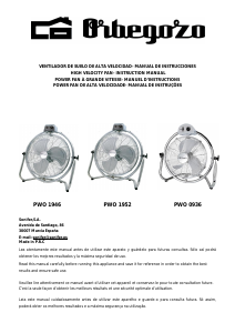 Manual de uso Orbegozo PW 1245 Ventilador