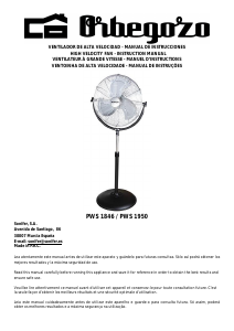 Manual Orbegozo WF 0166 Ventilador