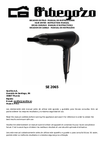 Manual Orbegozo SE 2205 Secador de cabelo