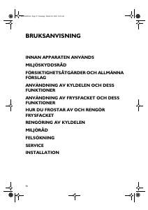 Bruksanvisning Bauknecht UVI 1340/A/1 Kylskåp