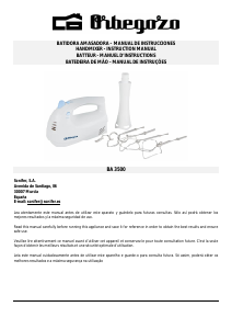 Manual de uso Orbegozo BA 3250 Batidora de varillas
