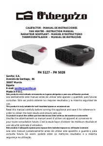 Manual Orbegozo FH 5032 Heater