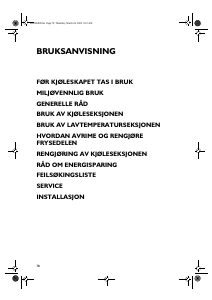 Bruksanvisning Bauknecht UVI 1349/A-LH Kjøleskap