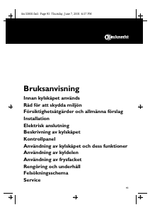 Bruksanvisning Bauknecht UVIE 1400/A Kylskåp