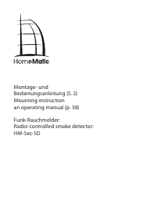 Bedienungsanleitung HomeMatic HM-Sec-SD Rauchmelder