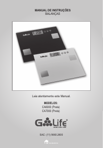 Manual G-LIFE CA6000 Balança