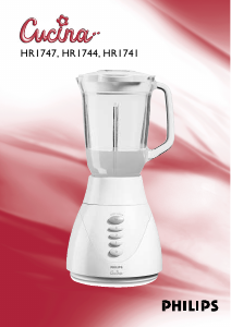 Kullanım kılavuzu Philips HR1744 Cucina Blender