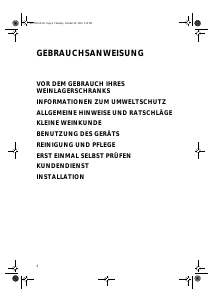 Bedienungsanleitung Bauknecht WLMG 1010 Weinklimaschrank