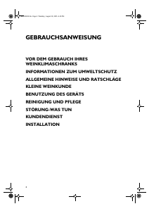 Bedienungsanleitung Bauknecht WLMG 1015 Weinklimaschrank