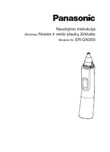 Vadovas Panasonic ER-GN300 Nosies plaukų kirpimo mašinėlė