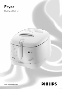 Manual Philips HD6122 Deep Fryer