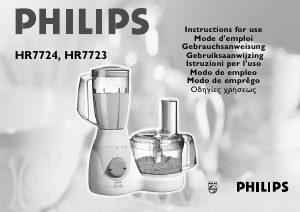 Manuale Philips HR7724 Robot da cucina