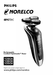 Handleiding Philips-Norelco 1050X Arcitec Scheerapparaat