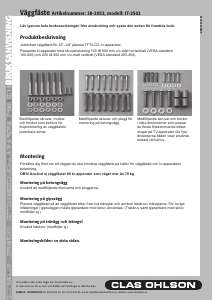 Bruksanvisning Clas Ohlson JT-2502 Väggfäste