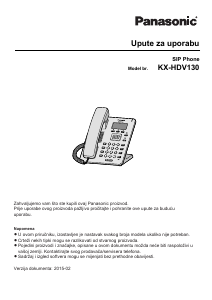 Priručnik Panasonic KX-HDV130 Telefon