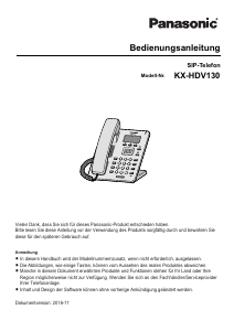 Bedienungsanleitung Panasonic KX-HDV130 Telefon
