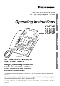 Manual Panasonic KX-T7531 Phone