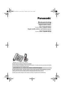 Bruksanvisning Panasonic KX-TG6451EX2 Telefon