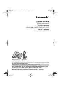 Bruksanvisning Panasonic KX-TG6461EX2 Telefon