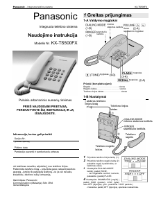 Vadovas Panasonic KX-TS500FX Telefonas