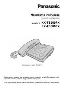 Vadovas Panasonic KX-TS560FX Telefonas