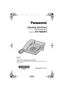 Kullanım kılavuzu Panasonic KX-TS820FX Telefon