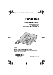 Návod Panasonic KX-TS820FX Telefón