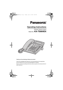 Manual Panasonic KX-TS880 Phone