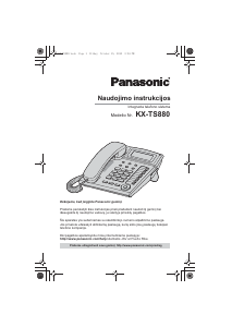 Vadovas Panasonic KX-TS880 Telefonas
