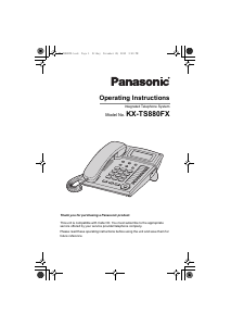 Manual Panasonic KX-TS880FX Phone