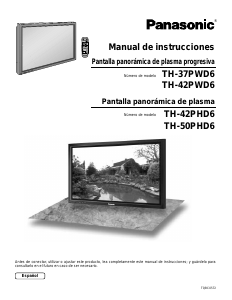 Manual de uso Panasonic TH-37PWD6UY Monitor de Plasma