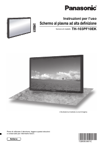 Manuale Panasonic TH-103PF10EK Plasma televisore