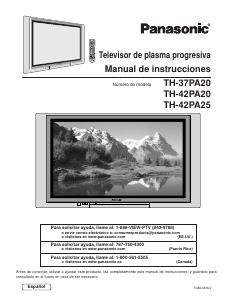 Manual de uso Panasonic TH-37PA20UP Televisor de plasma