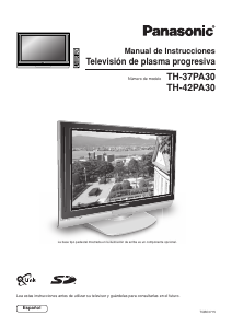 Manual de uso Panasonic TH-37PA30E Televisor de plasma