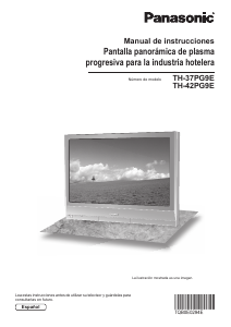 Manual de uso Panasonic TH-37PG9E Televisor de plasma