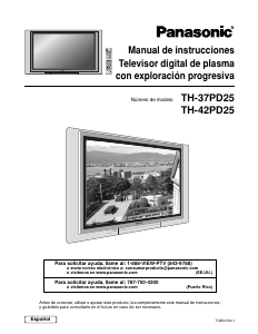 Manual de uso Panasonic TH-42PD25UP Televisor de plasma