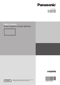 Mode d’emploi Panasonic TH-42PF20E Téléviseur plasma