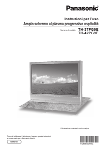 Manuale Panasonic TH-42PG9E Plasma televisore