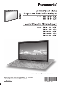 Bedienungsanleitung Panasonic TH-42PH10ES Plasma fernseher