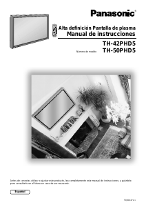 Manual de uso Panasonic TH-42PHD5EX Televisor de plasma