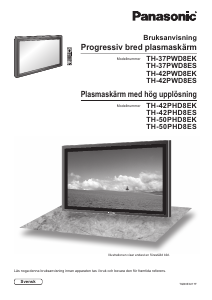Bruksanvisning Panasonic TH-42PHD8EK Plasma TV