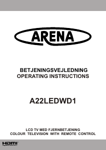 Handleiding Arena A22LEDWD1 LCD televisie