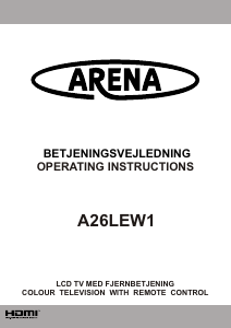 Brugsanvisning Arena A26LEW1 LCD TV