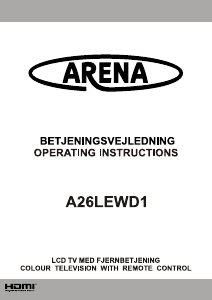 Brugsanvisning Arena A26LEWD1 LCD TV