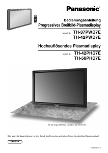 Bedienungsanleitung Panasonic TH-42PWD7EK Plasma fernseher