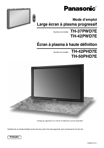 Mode d’emploi Panasonic TH-42PWD7ES Téléviseur plasma